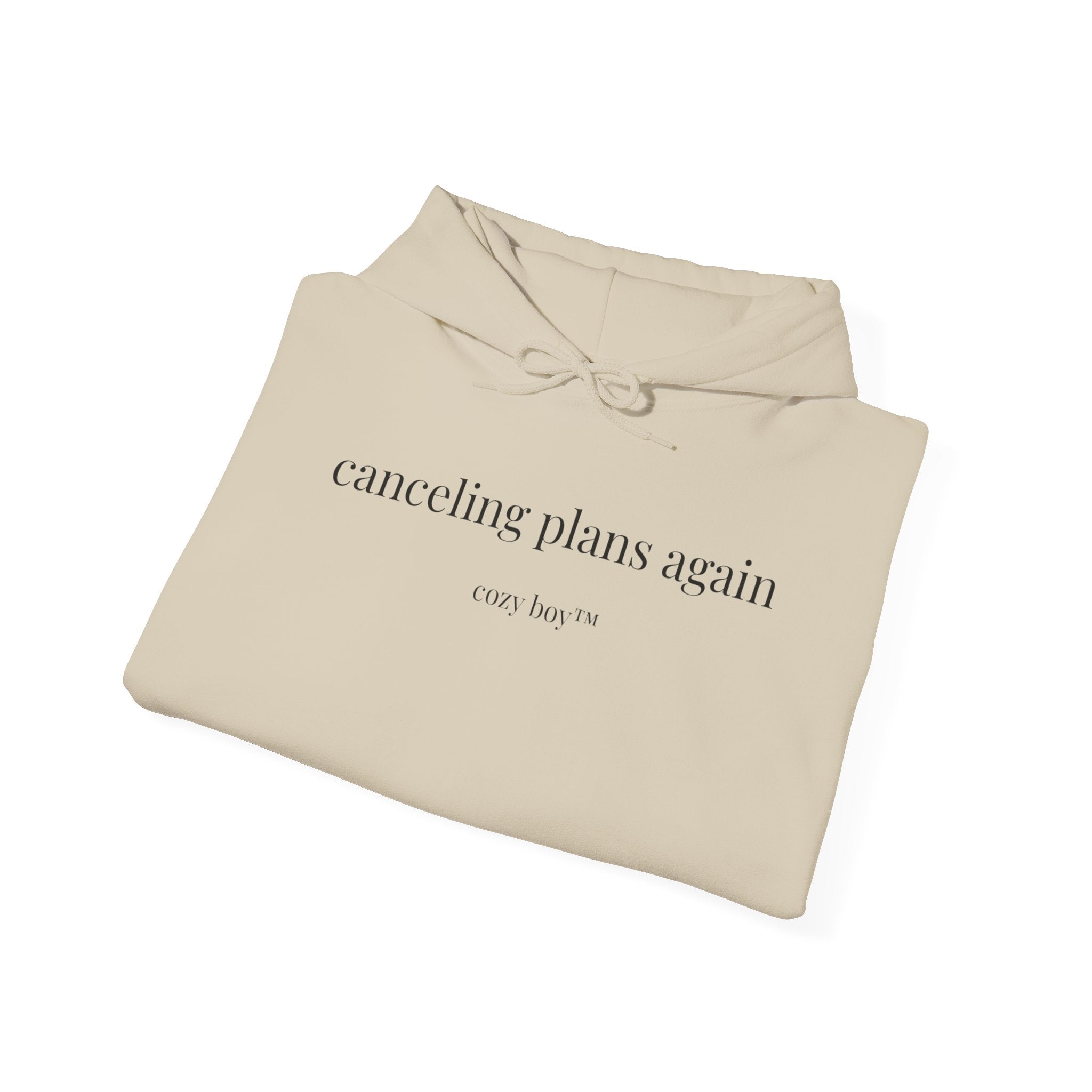 Canceling Plans Again Hoodie – Minimal Cozy Sweatshirt Printify