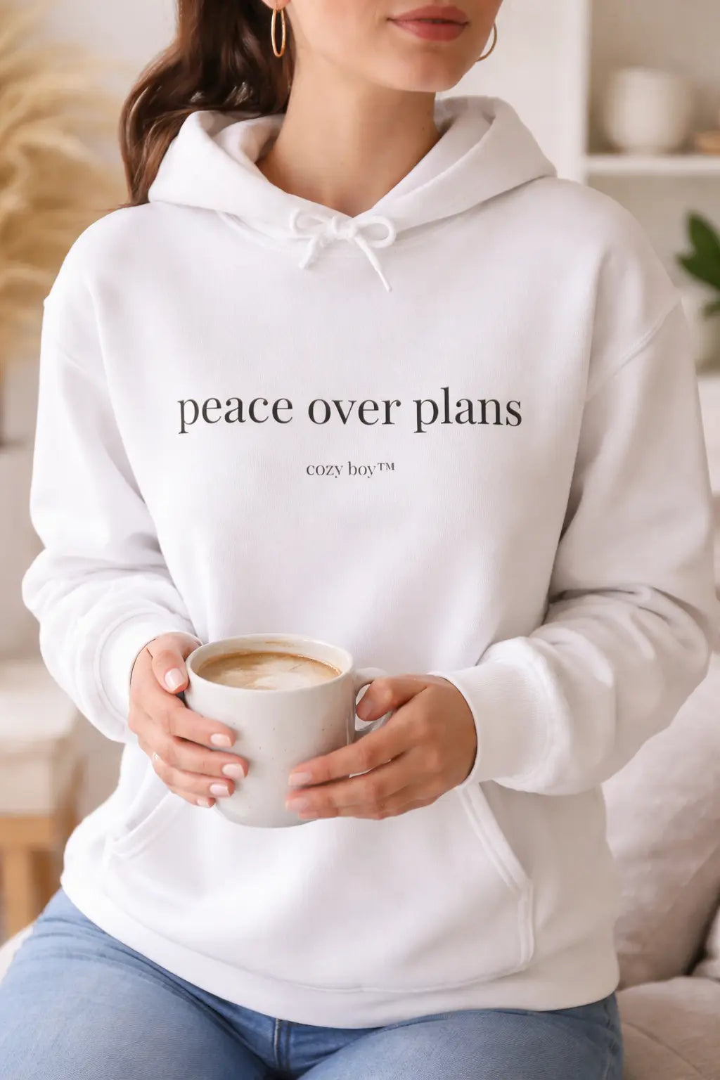 Peace Over Plans Hoodie – Minimal Comfort Sweatshirt Printify