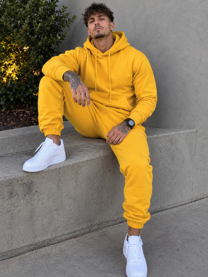 Kangaroo Pocket Hoodie and Pants Set for Men | CozyFits