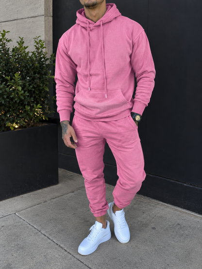 Kangaroo Pocket Hoodie and Pants Set for Men | CozyFits