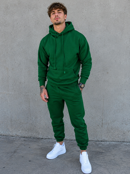 Kangaroo Pocket Hoodie and Pants Set for Men | CozyFits