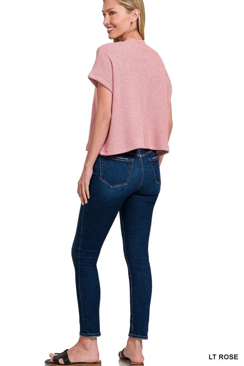 Boxy Sweater Top and Pants Set in Light Rose | CozyFits in Light Rose