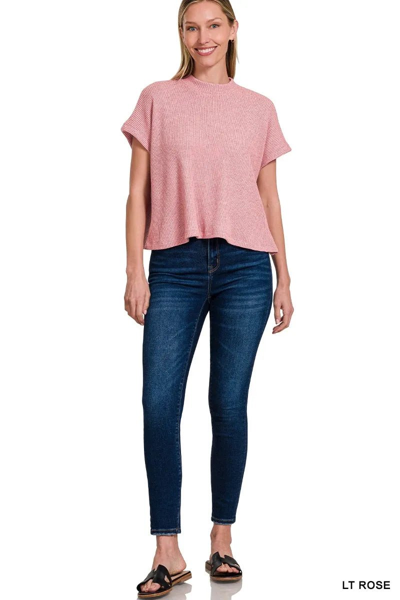 Boxy Sweater Top and Pants Set in Light Rose | CozyFits in Light Rose