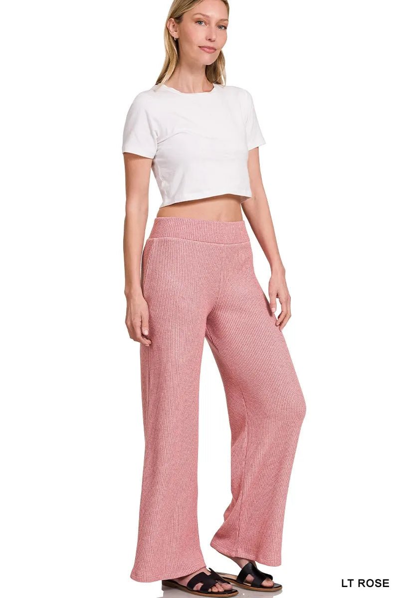 Boxy Sweater Top and Pants Set in Light Rose | CozyFits in Light Rose