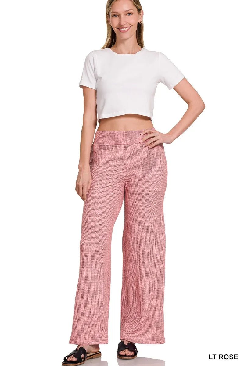 Boxy Sweater Top and Pants Set in Light Rose | CozyFits in Light Rose