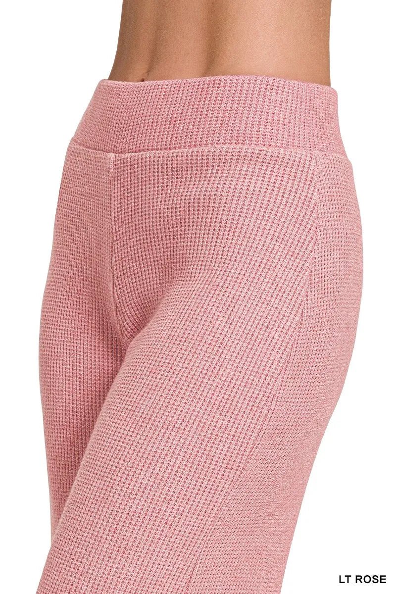 Boxy Sweater Top and Pants Set in Light Rose | CozyFits in Light Rose