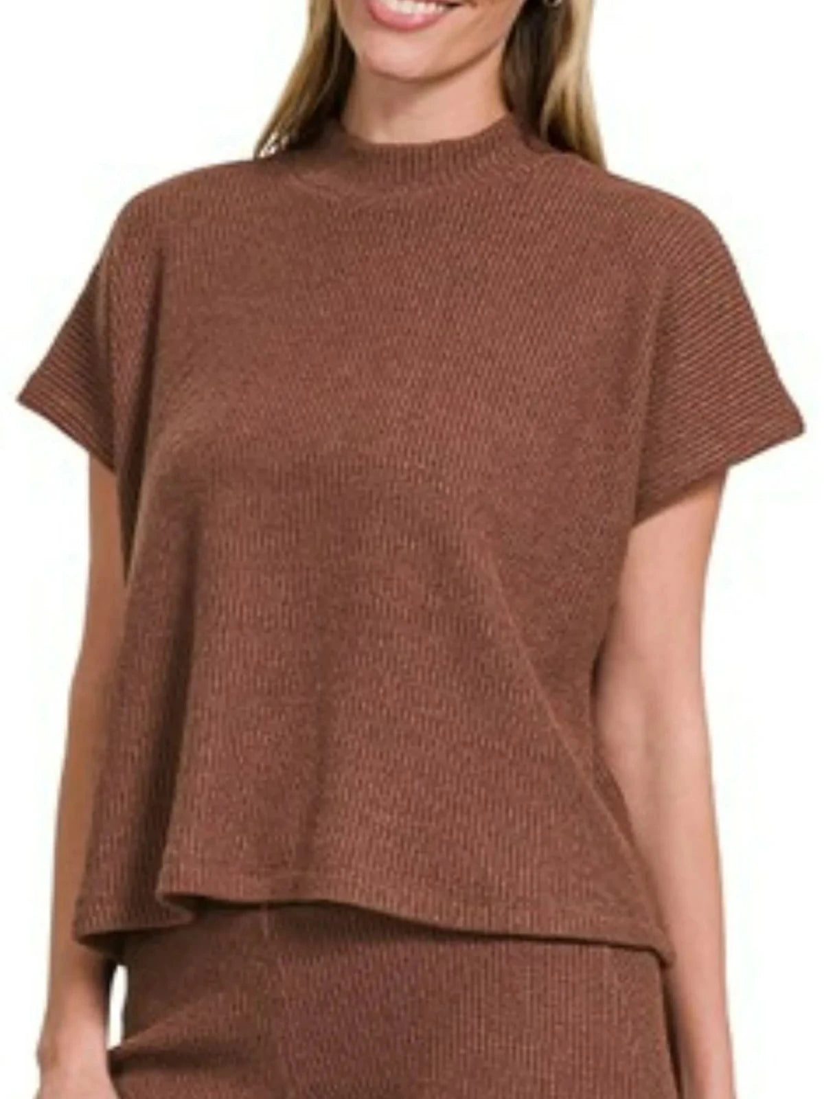 Boxy Sweater Top and Pants Set in Rum Brown | CozyFits in Rum Brown