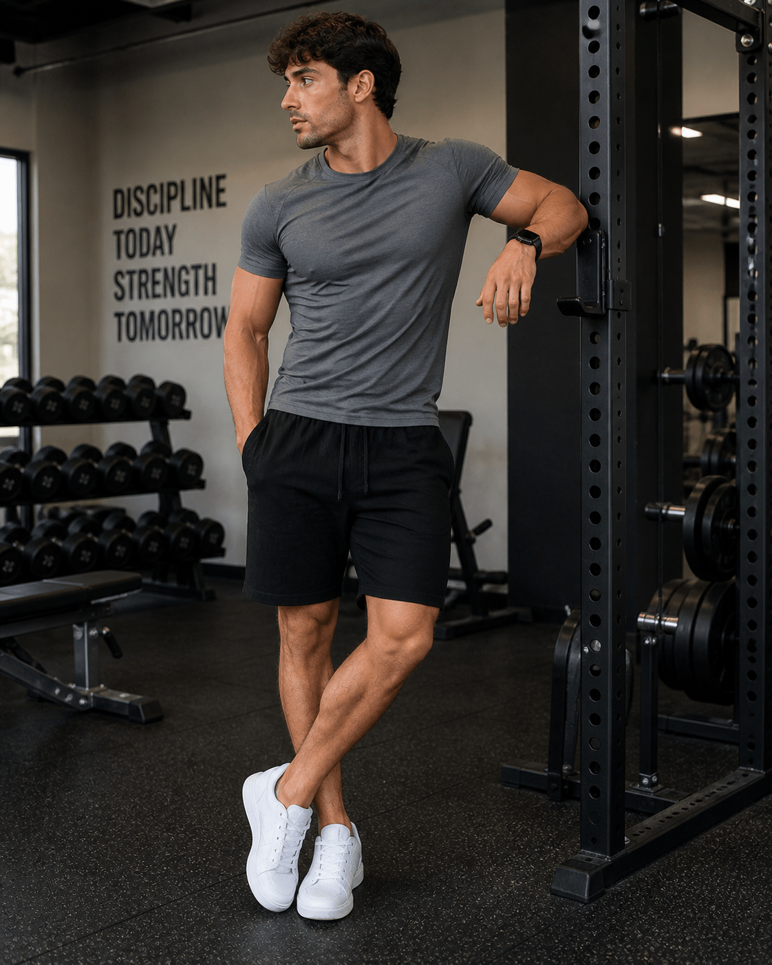 Breathable Everyday Linen Shorts in Black