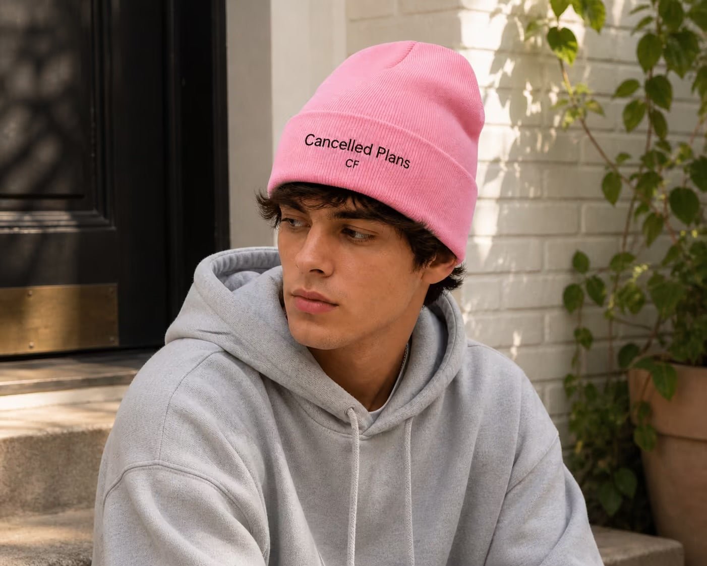 Cancelled Plans Beanie – Minimal Cuffed Beanie in One size