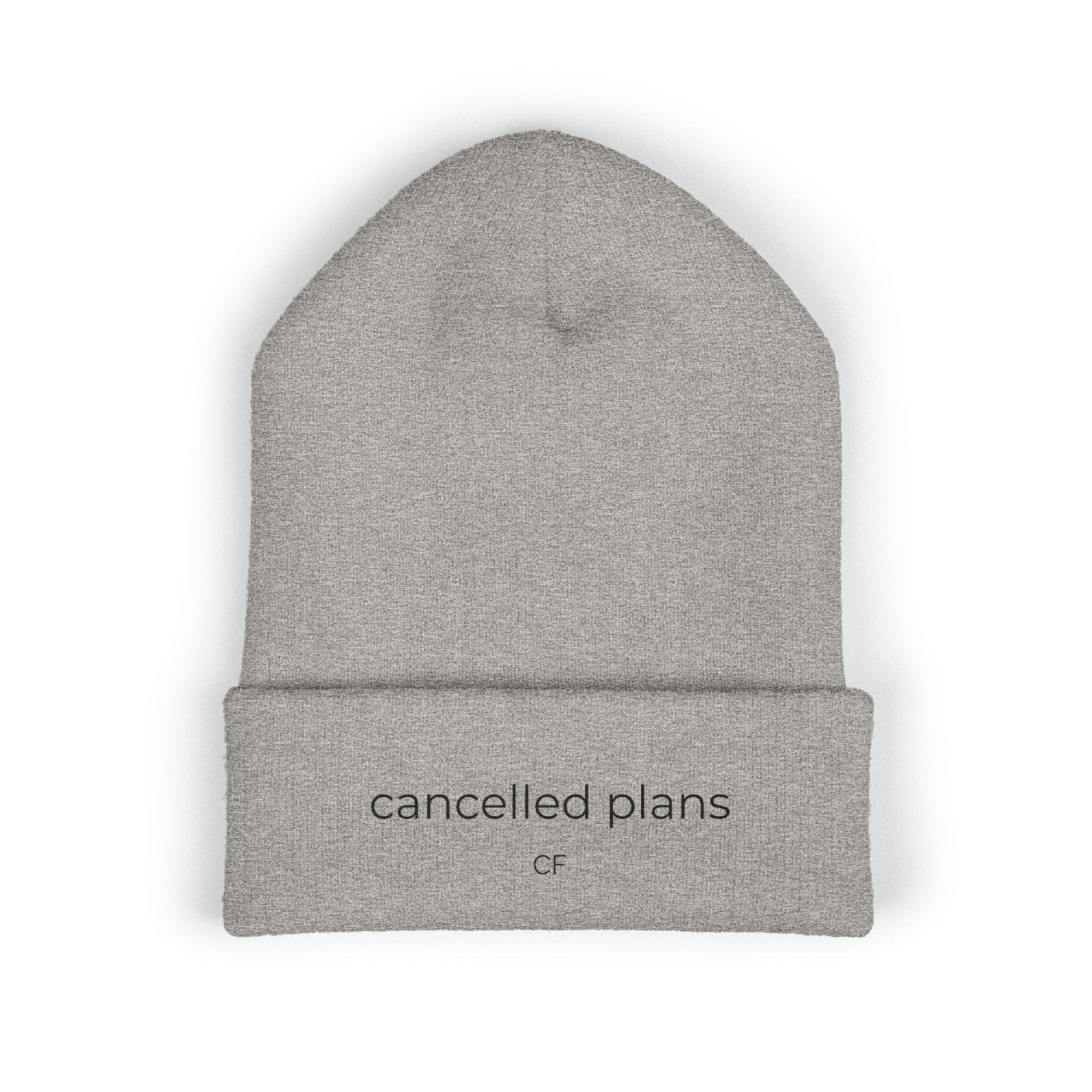 Cancelled Plans Beanie – Minimal Cuffed Beanie in One size