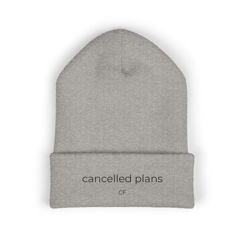 Cancelled Plans Beanie – Minimal Cuffed Beanie in One size