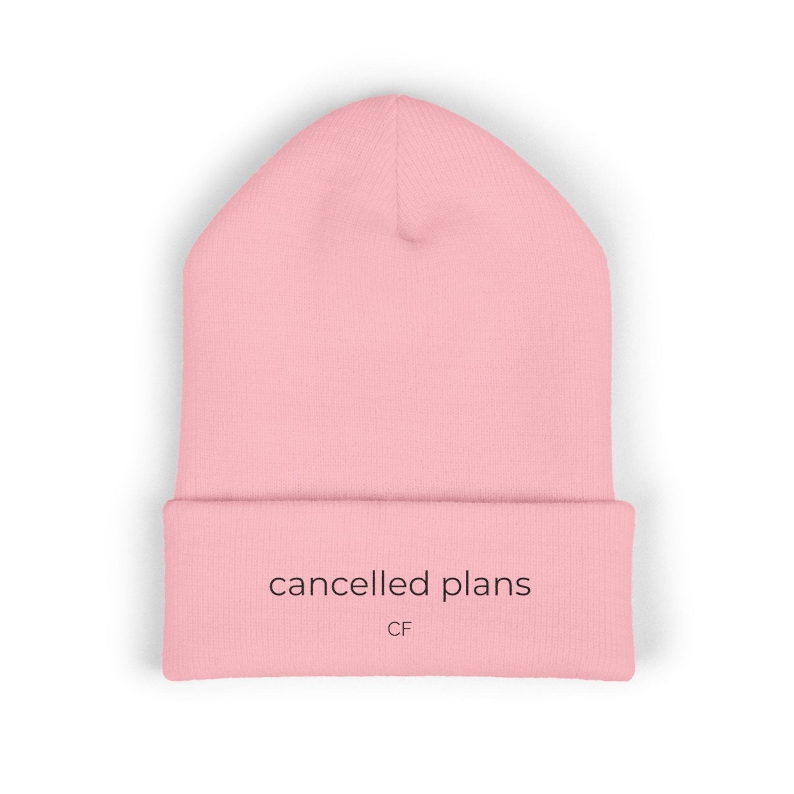 Cancelled Plans Beanie – Minimal Cuffed Beanie in One size
