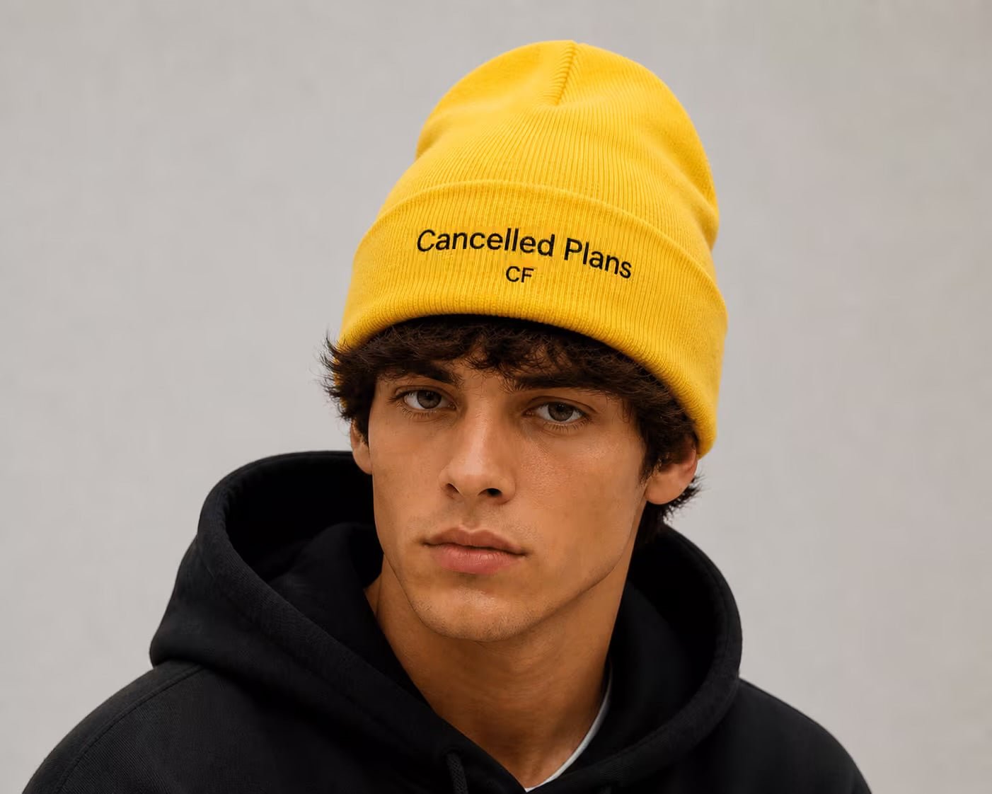 Cancelled Plans Beanie – Minimal Cuffed Beanie in One size