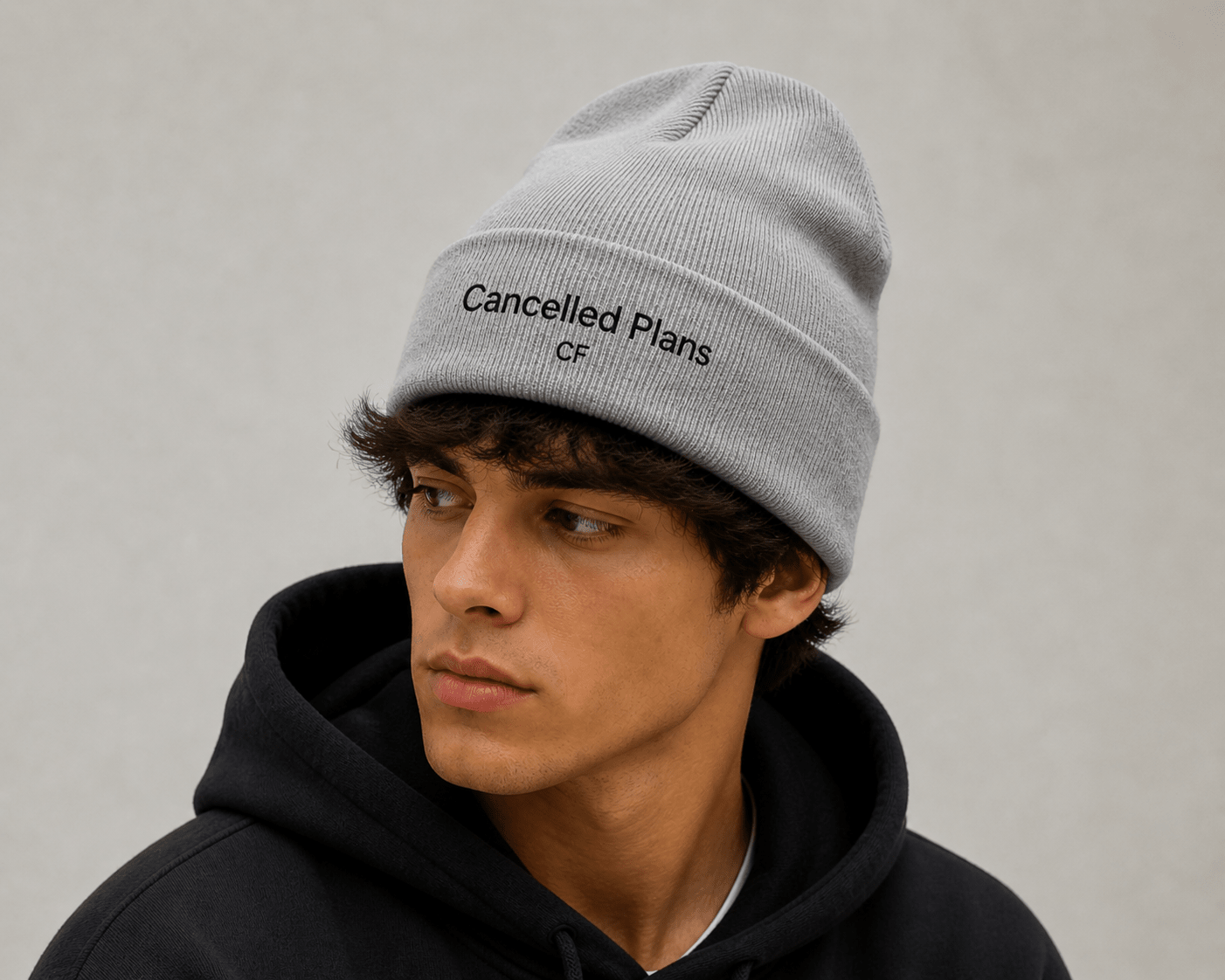 Cancelled Plans Beanie – Minimal Cuffed Beanie in One size