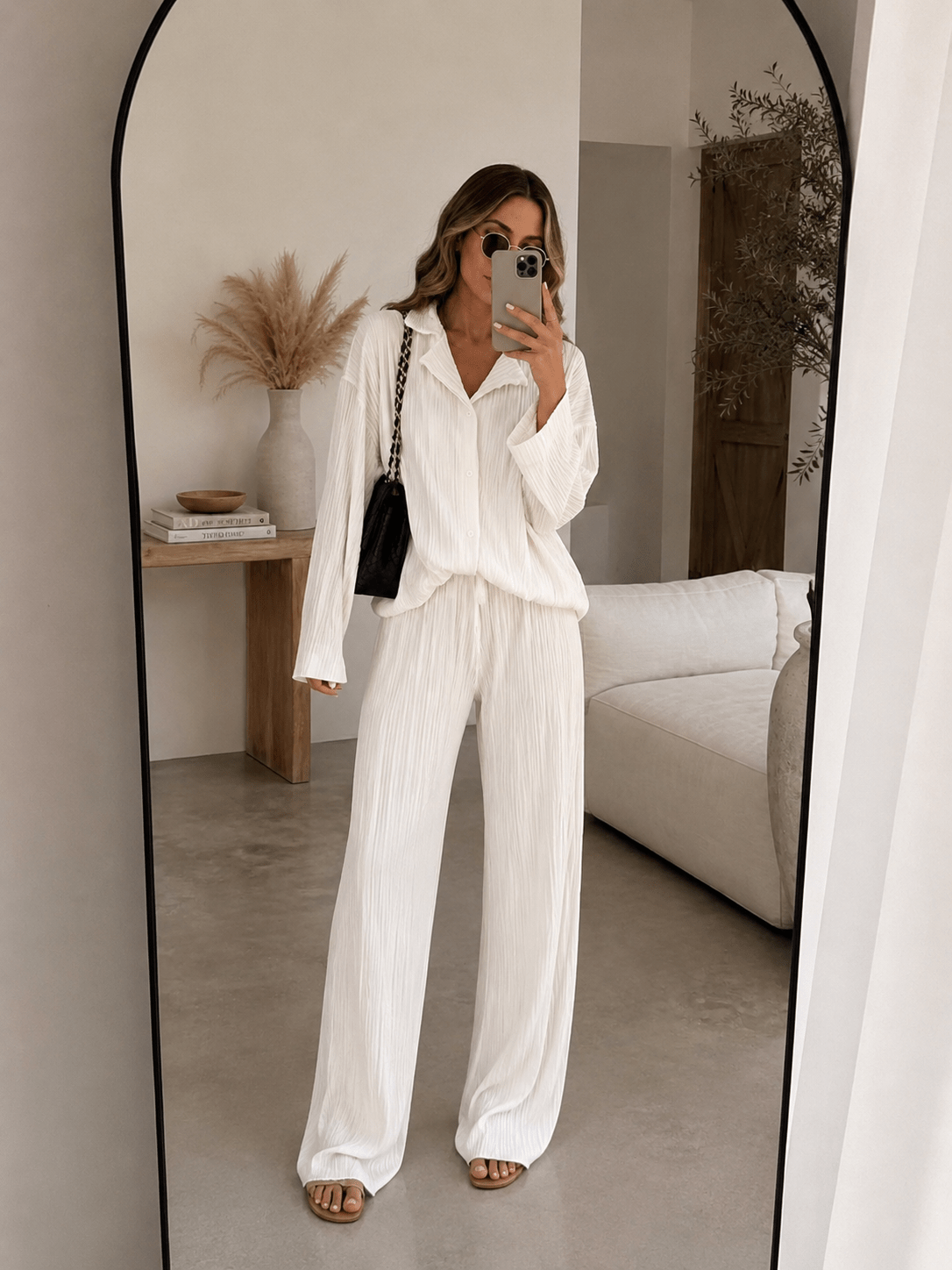 Flowy Two - Piece Set – Relaxed Wide - Leg Summer Fit in Black