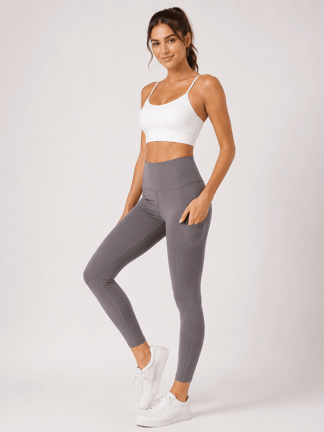 Full Size High - Waisted Leggings with Pockets | Buttery Soft in Olive