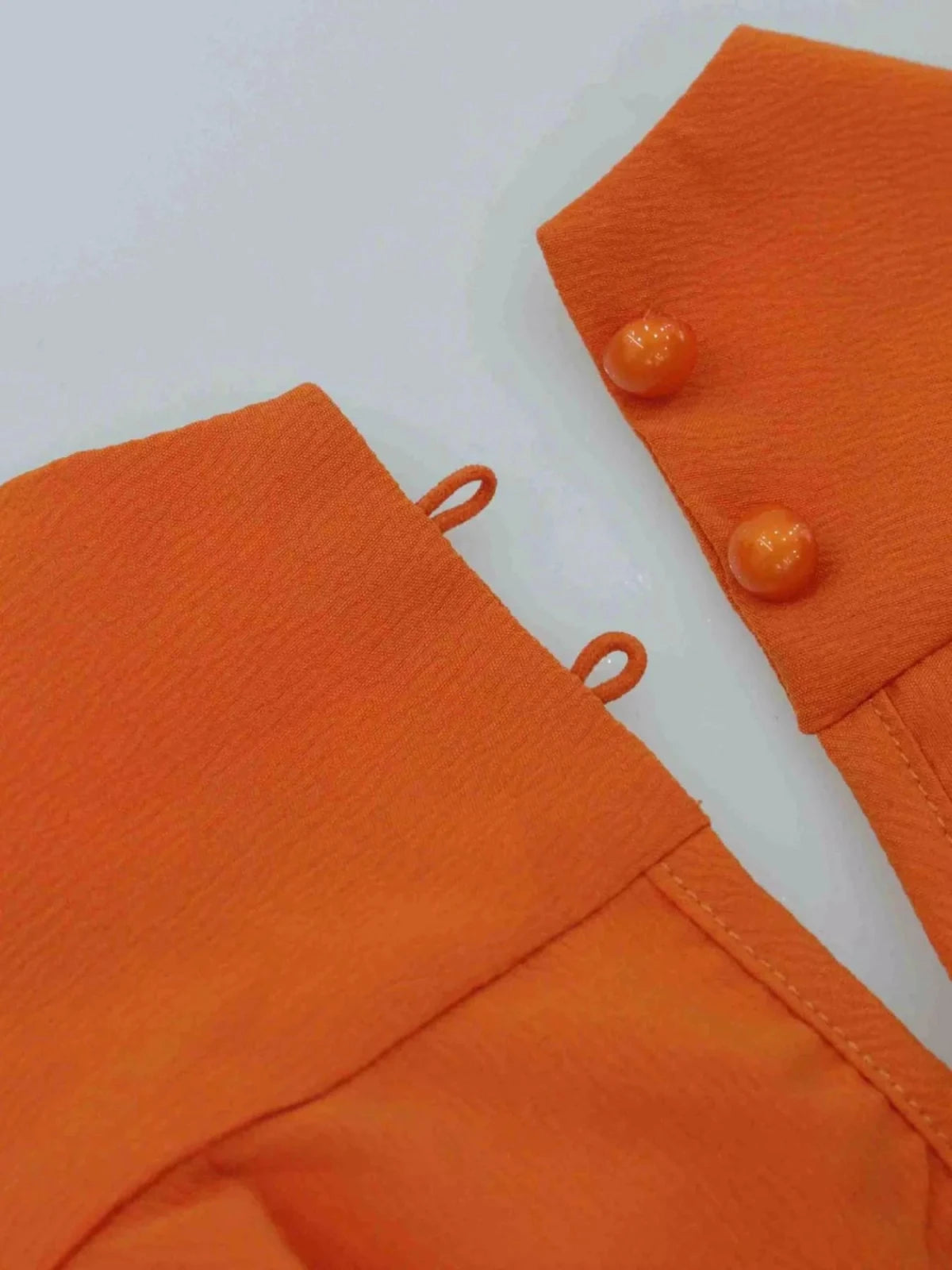 Halter Neck Sleeveless Mini Dress | Summer Vacation Mini Dress in Tangerine