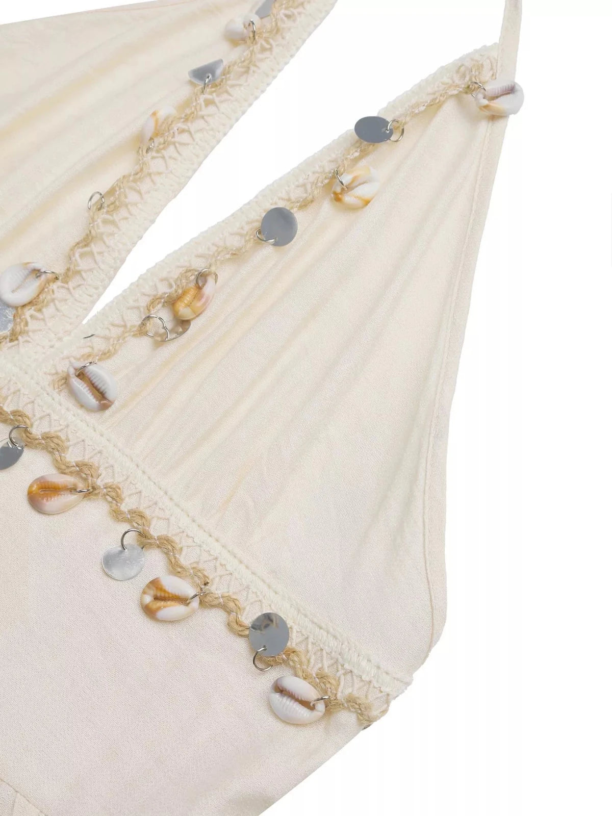 Halter Neck Tiered Maxi Dress | Boho Beach Wedding Dress in Apricot