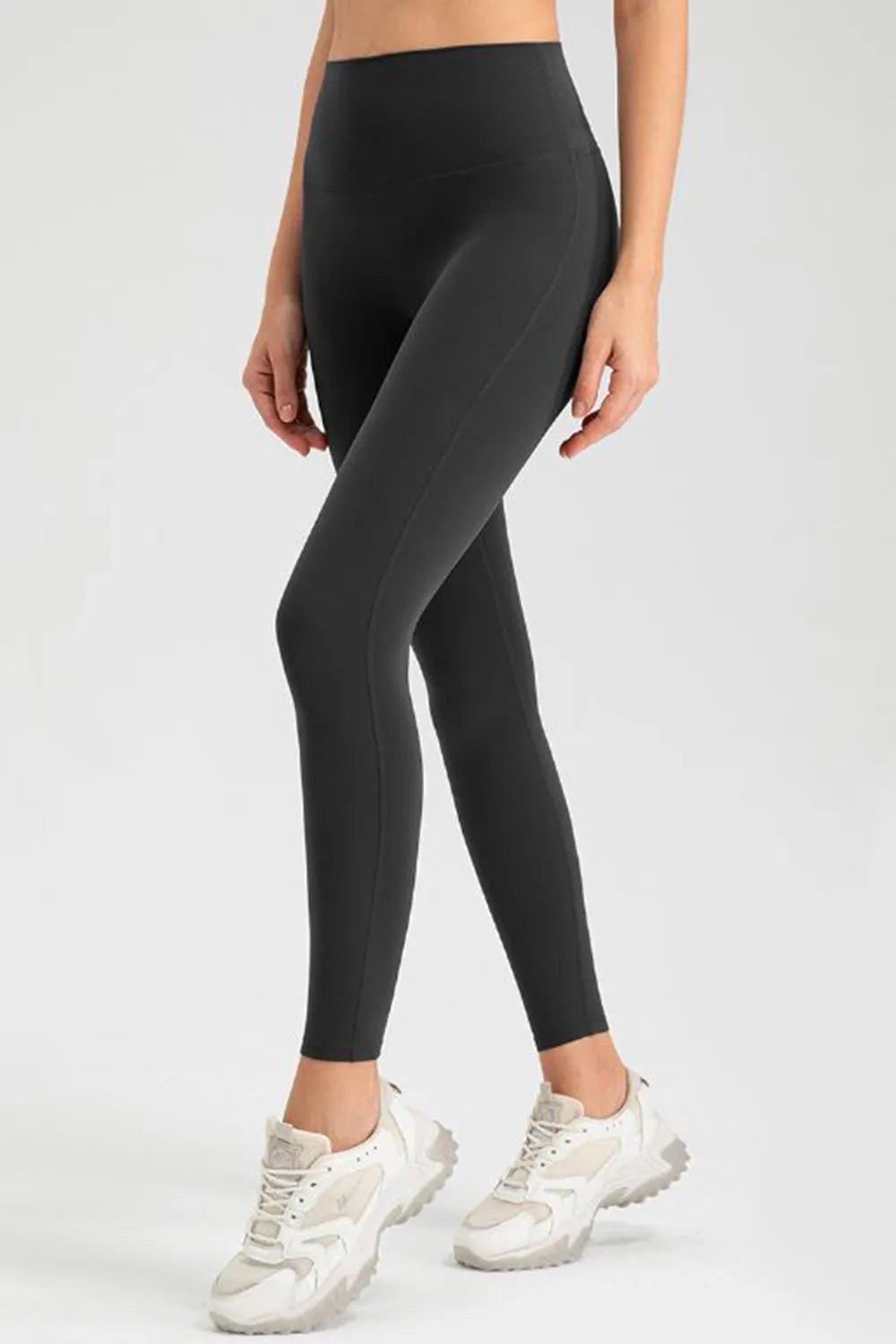 High Waist Skinny Active Pants | CozyFits in Black