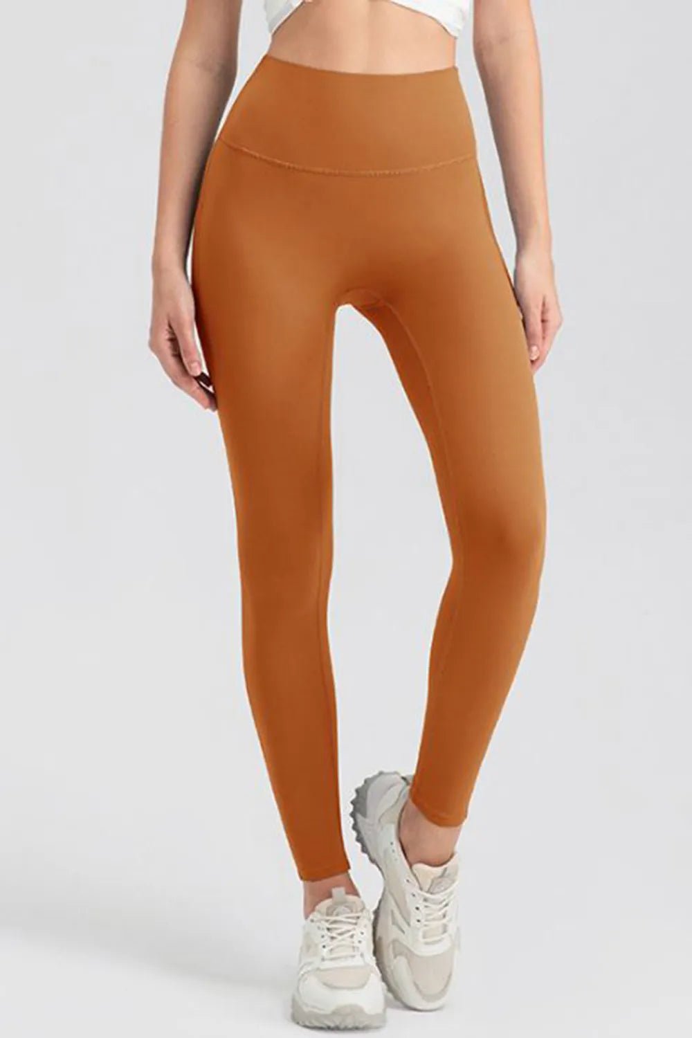 High Waist Skinny Active Pants | CozyFits in Caramel