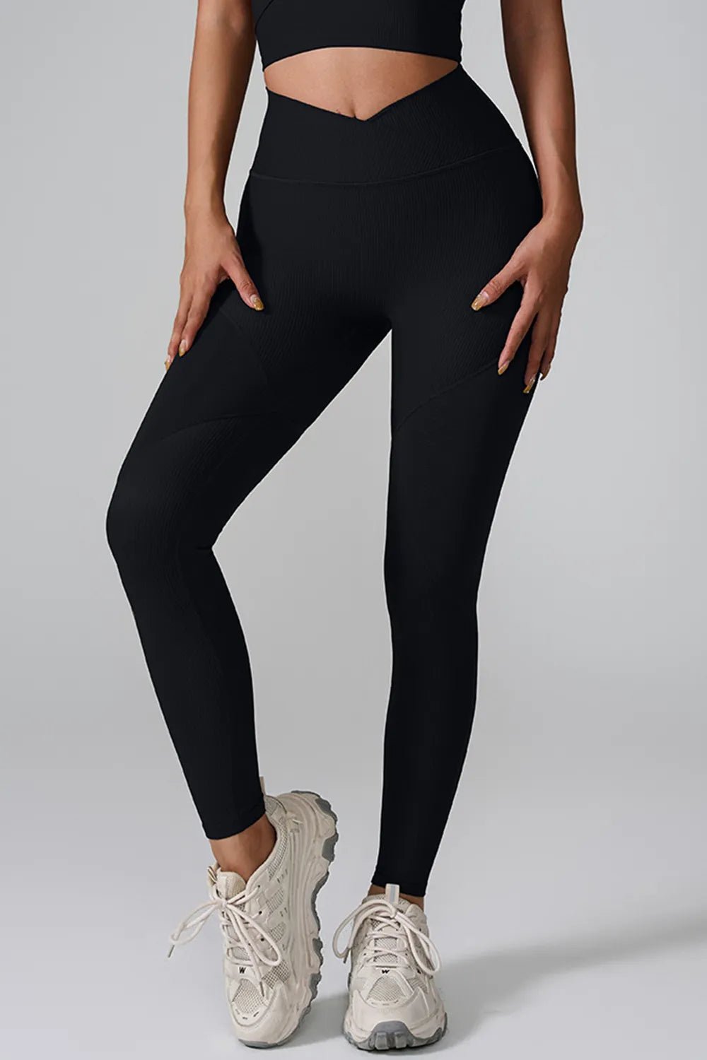 High Waisted Sculpt Leggings – Tummy Control Activewear | CozyFits in Black