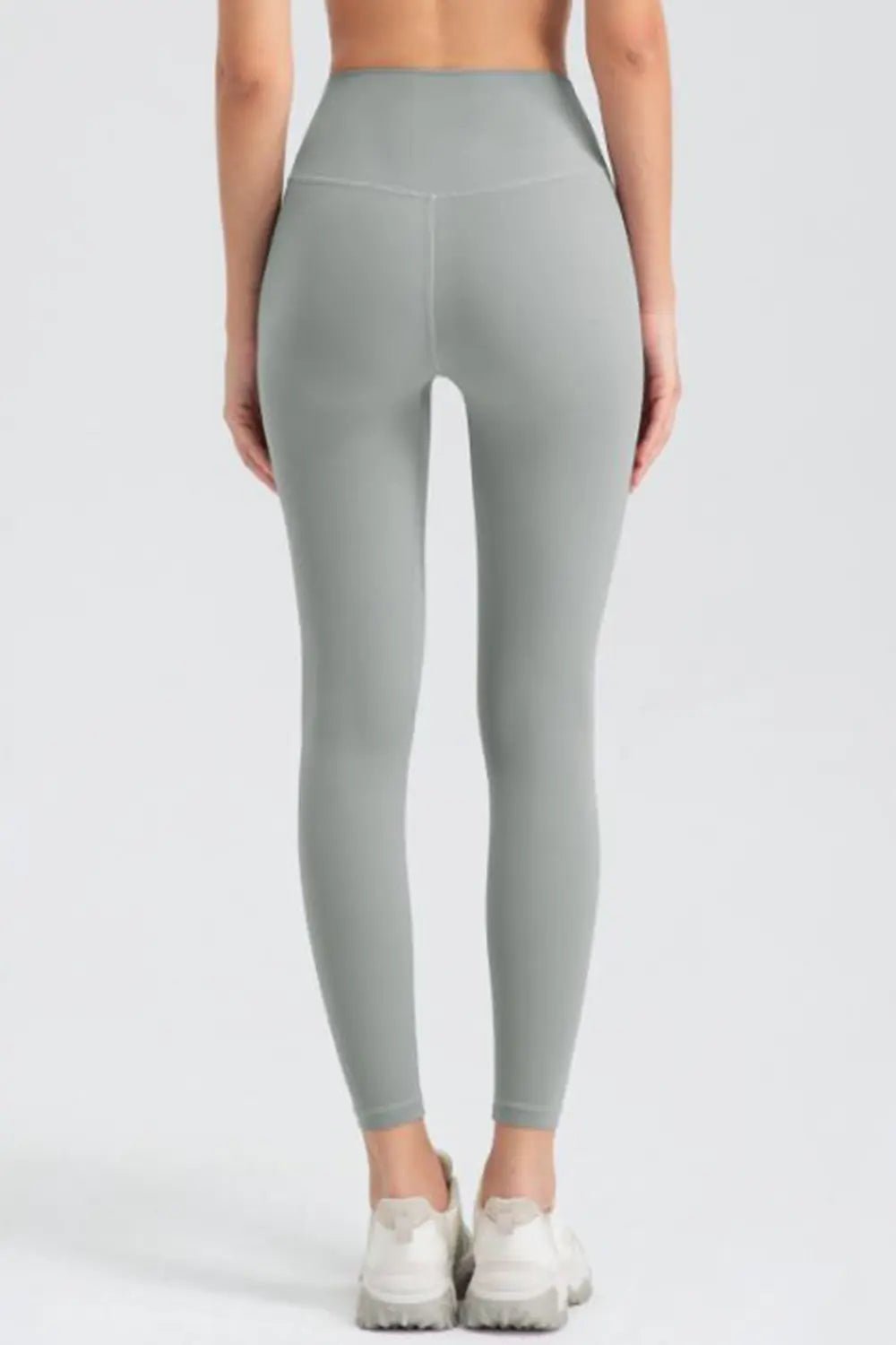 High Waisted Sculpting Active Leggings – Slim Fit Workout Pants | CozyFits in Air Force Blue