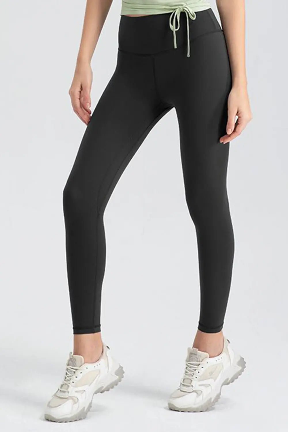 High Waisted Sculpting Active Leggings – Slim Fit Workout Pants | CozyFits in Black