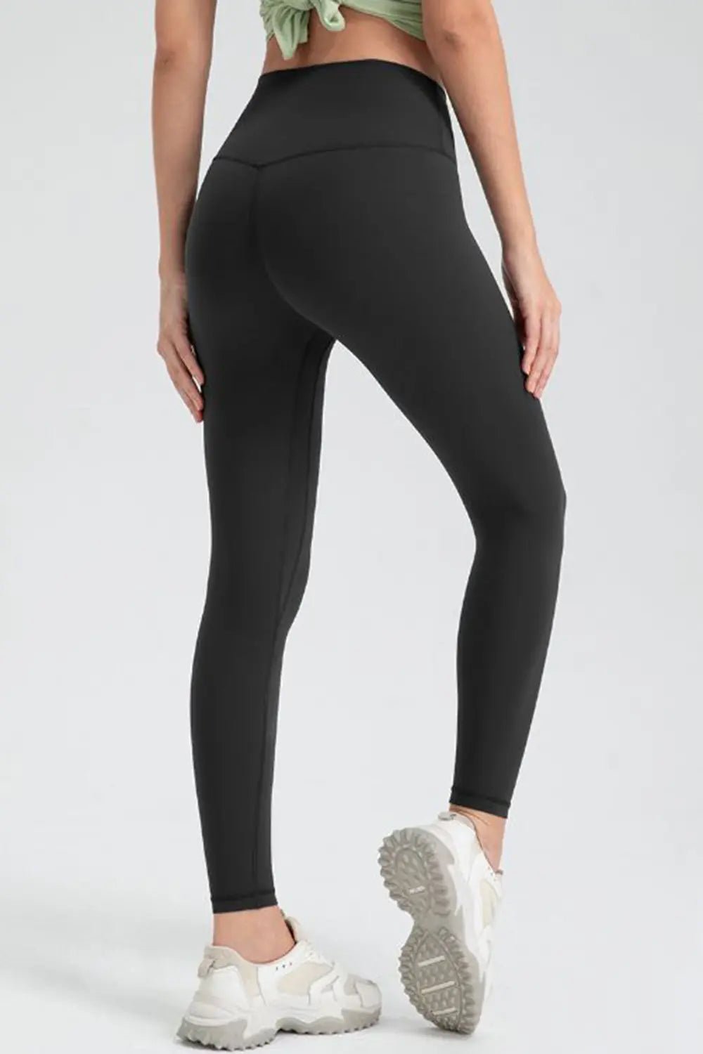 High Waisted Sculpting Active Leggings – Slim Fit Workout Pants | CozyFits in Black