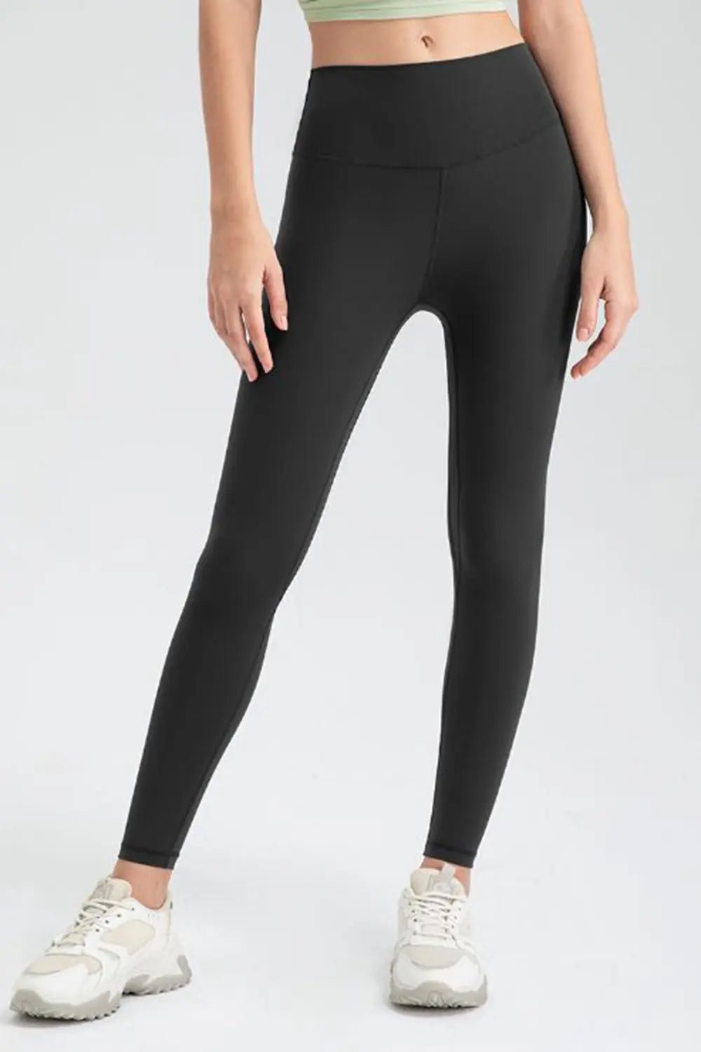 High Waisted Sculpting Active Leggings – Slim Fit Workout Pants | CozyFits in Black