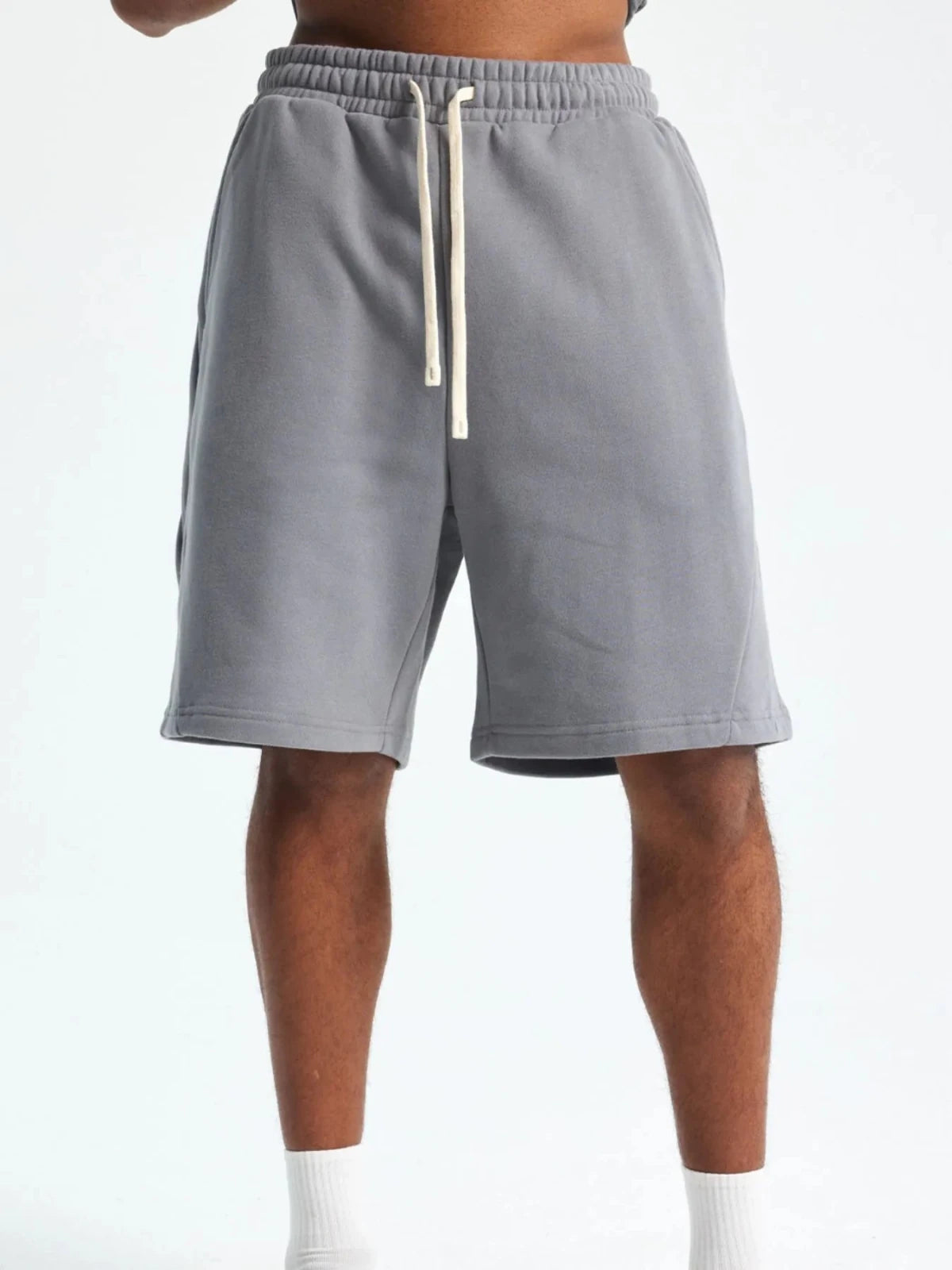 Men's Casual Drawstring Shorts in Dark Gray