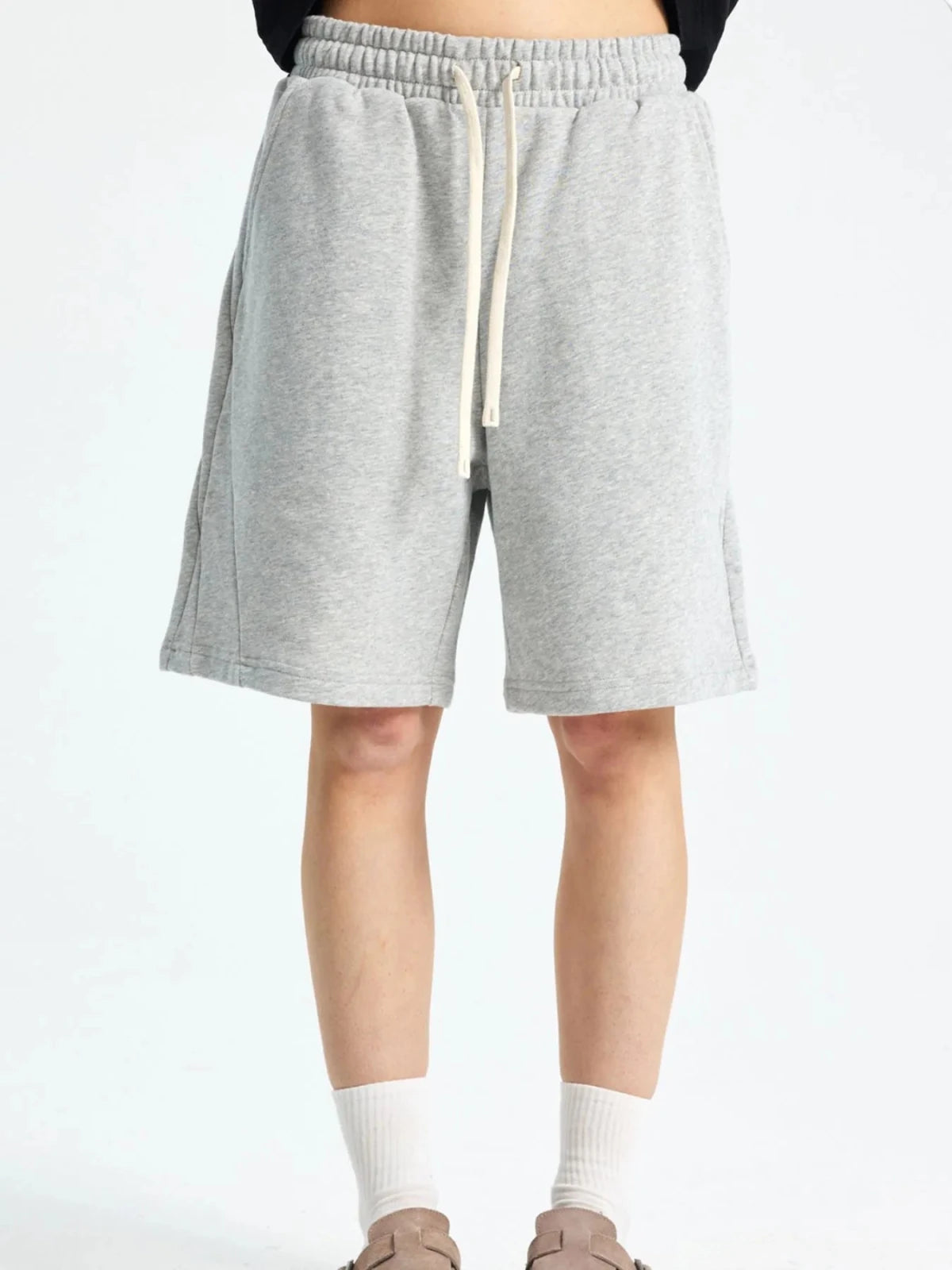 Men's Casual Drawstring Shorts in Gray