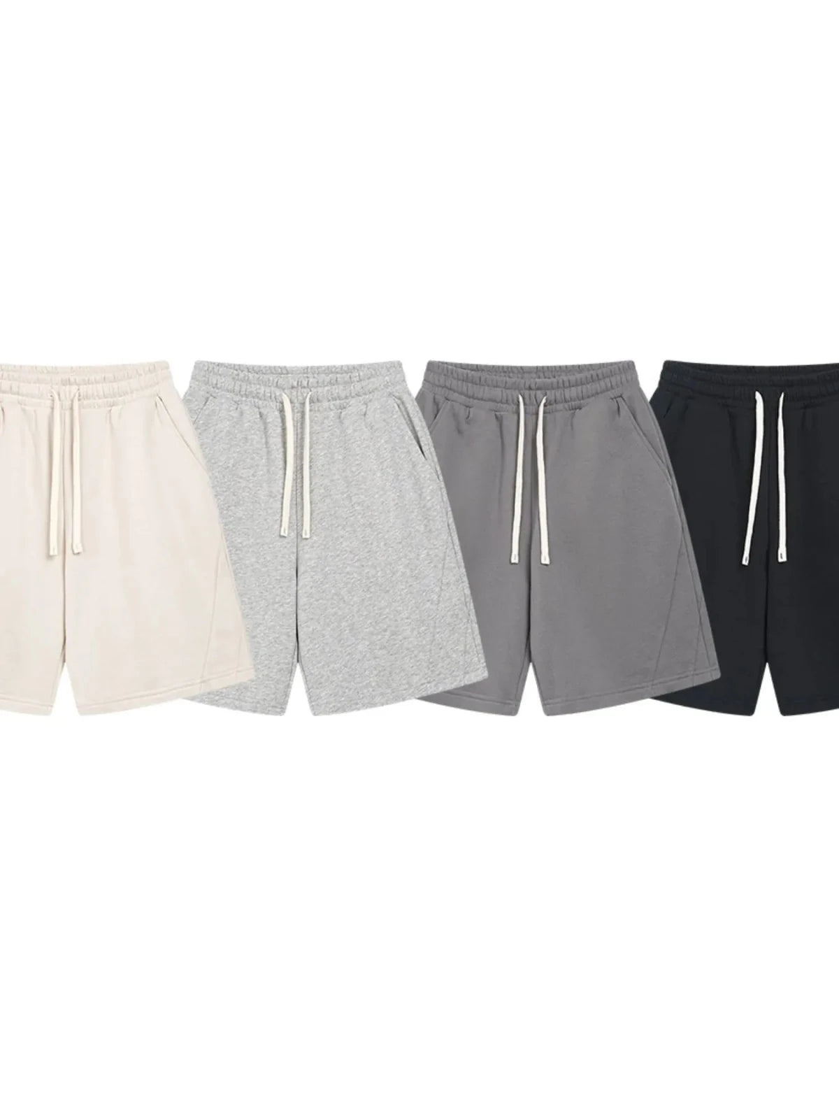 Men's Casual Drawstring Shorts in Ivory