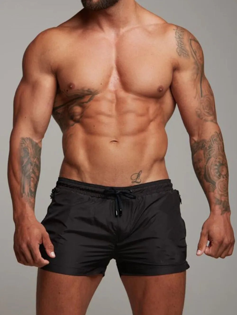 Men's Drawstring Active Shorts in Black