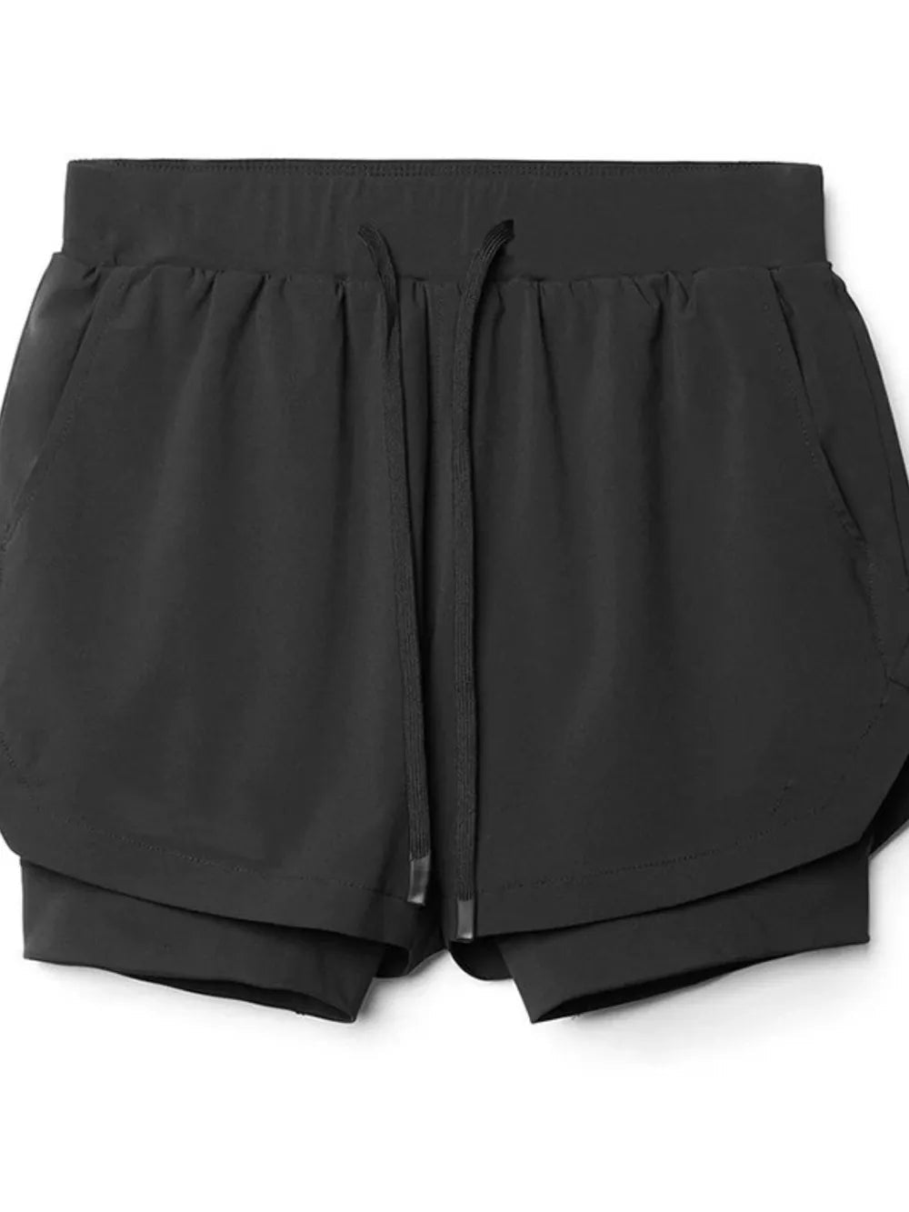 Men's Drawstring Active Shorts in Black