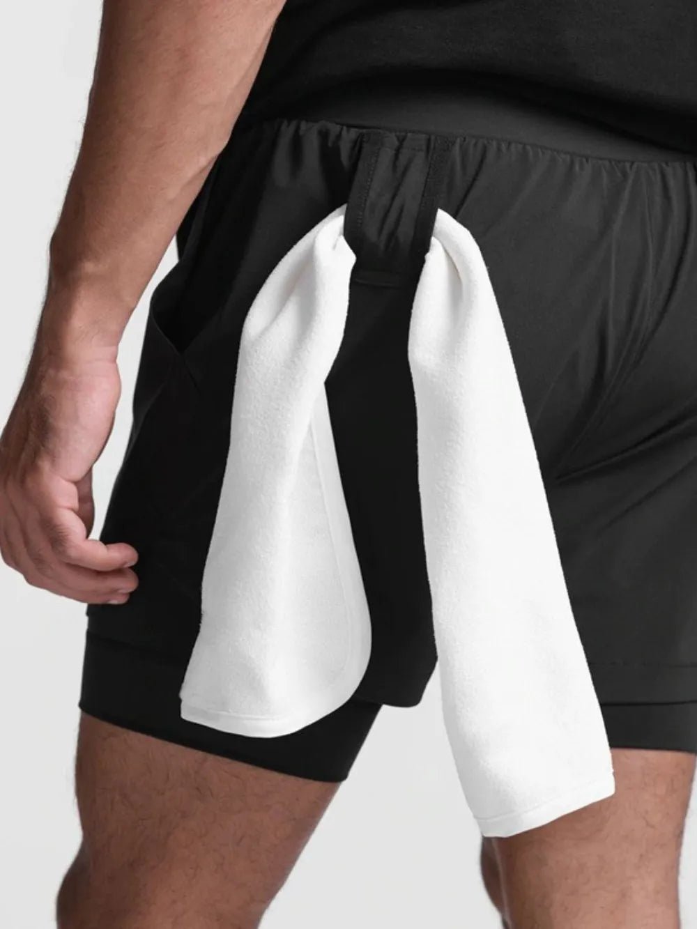 Men's Drawstring Active Shorts in Black