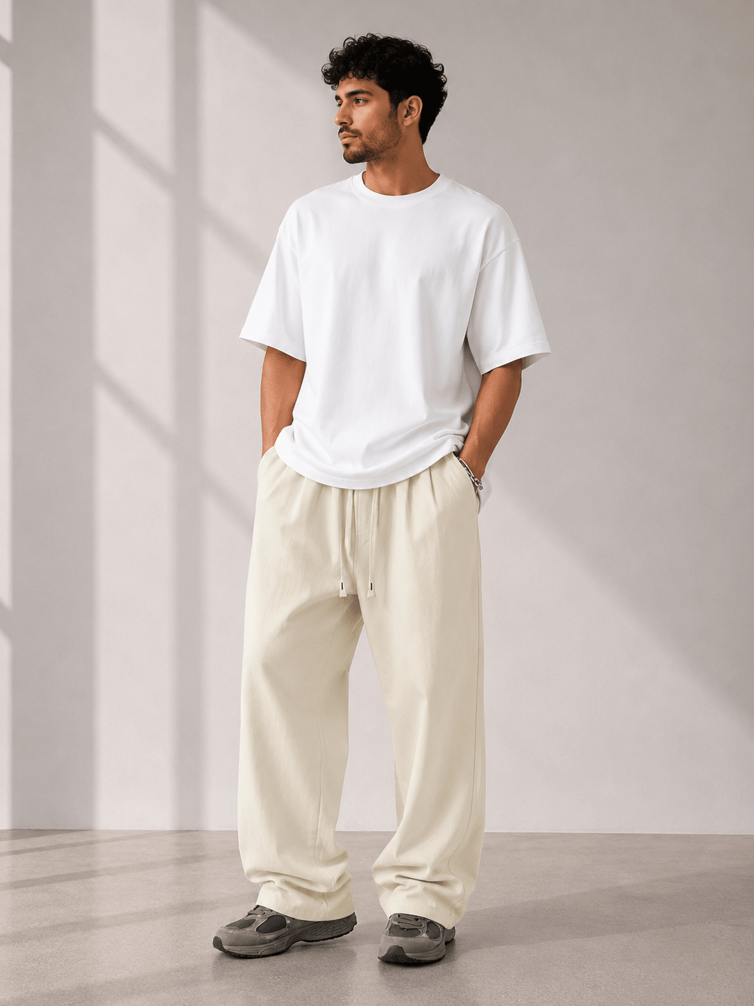 Men’s Drawstring Sweatpants with Pockets | CozyFits in Coffee Brown