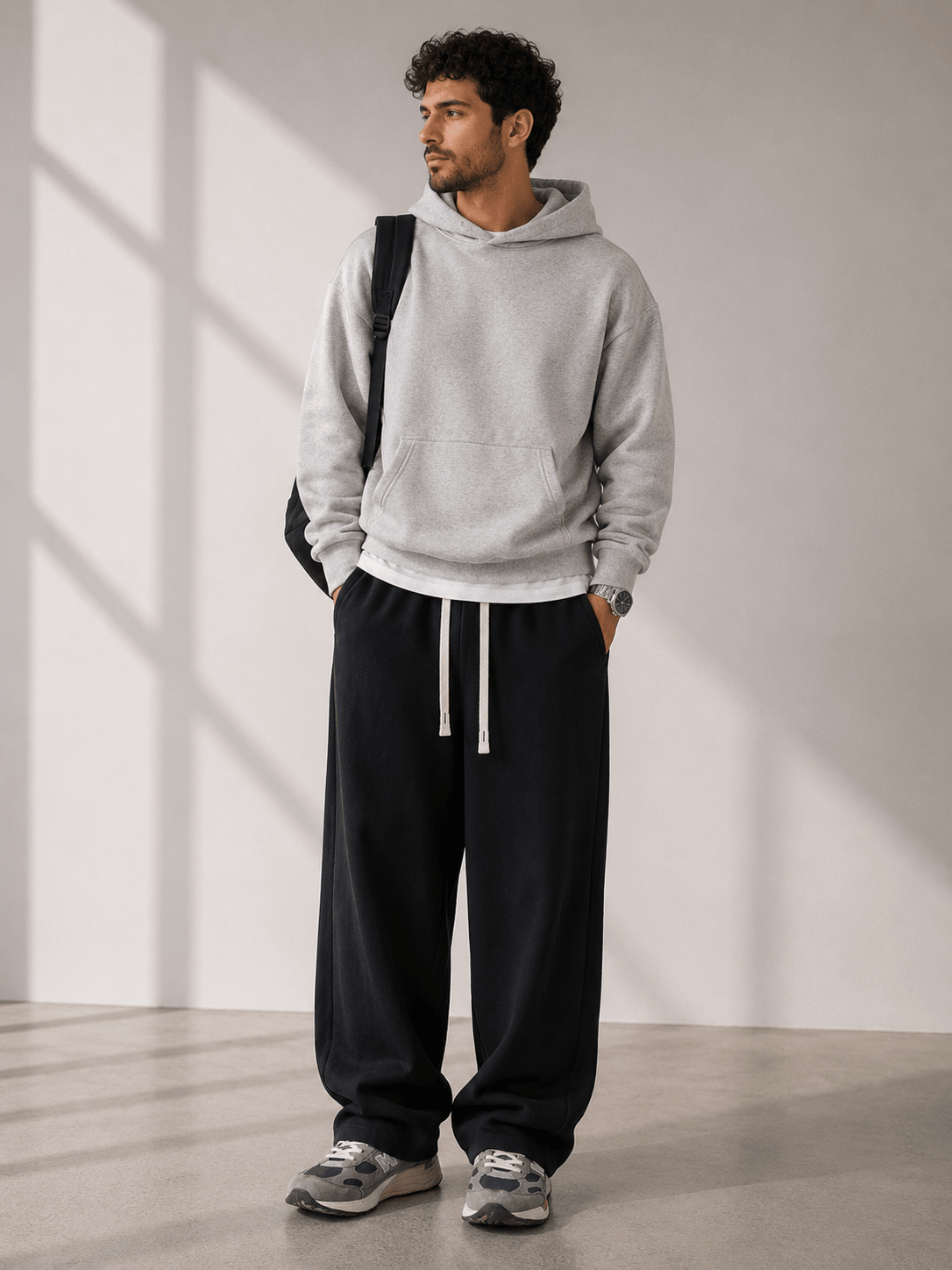 Men’s Drawstring Sweatpants with Pockets | CozyFits in Coffee Brown