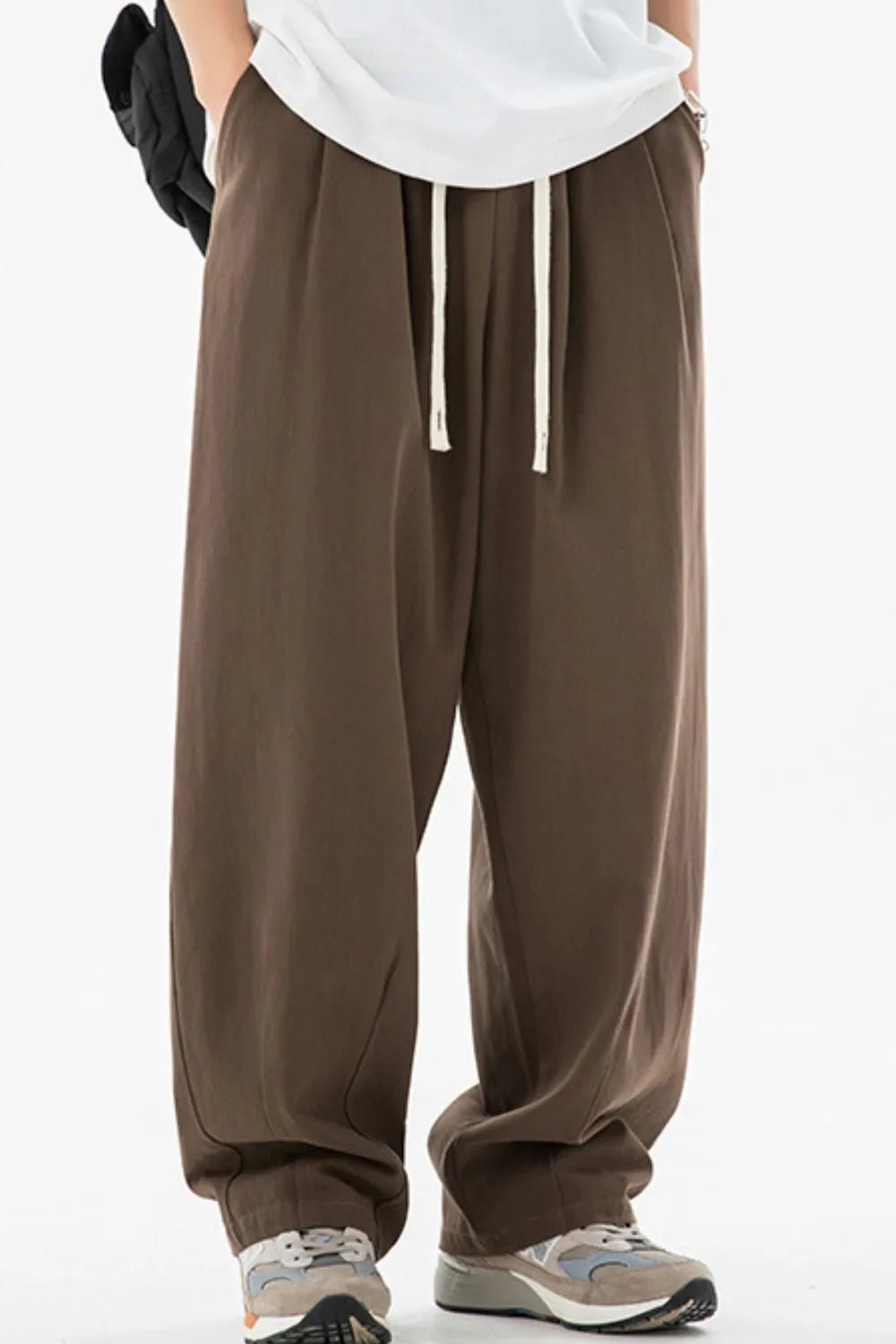 Men’s Drawstring Sweatpants with Pockets | CozyFits in Coffee Brown