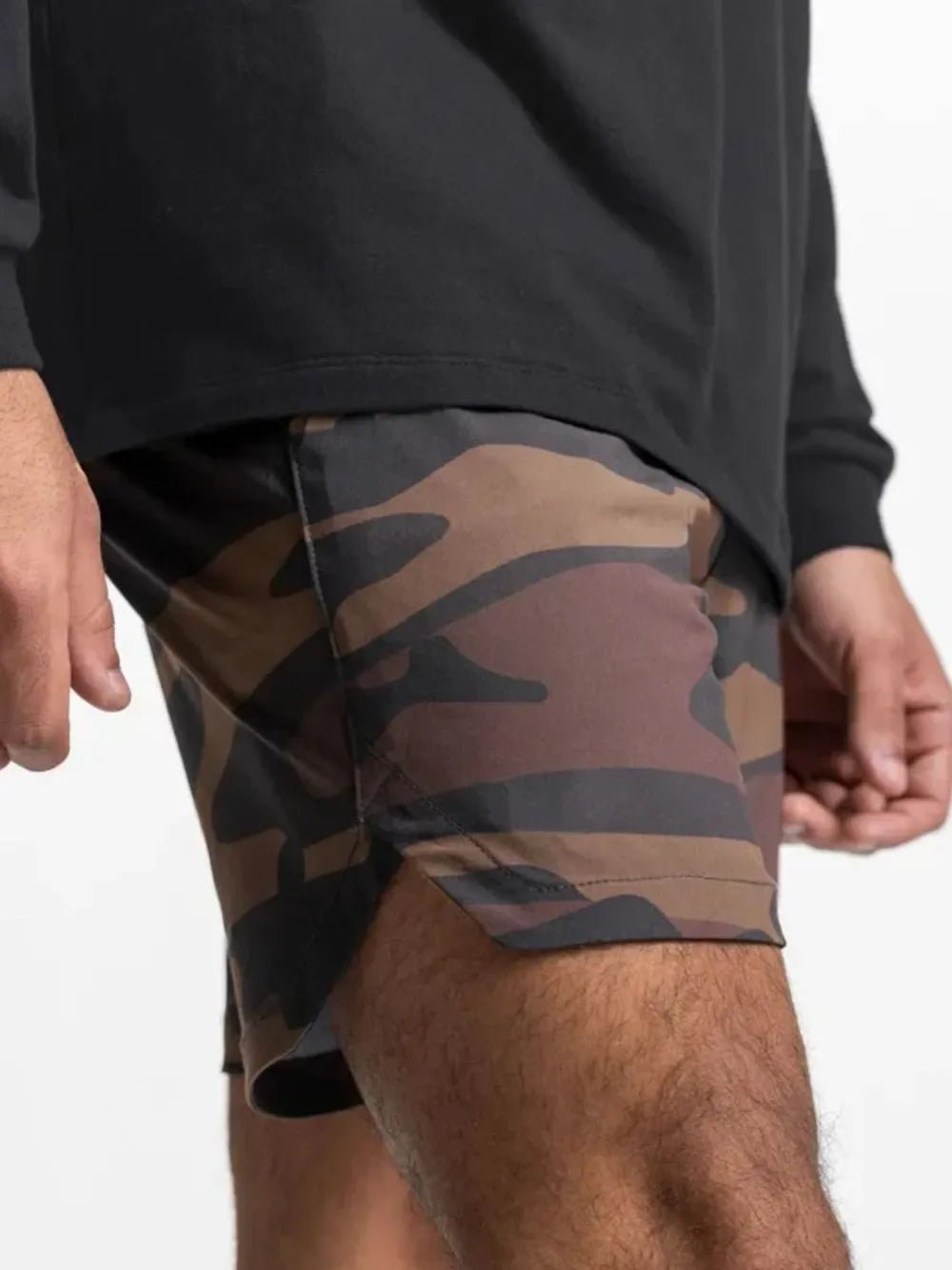 Men's Elastic Waist Active Shorts in Mauve