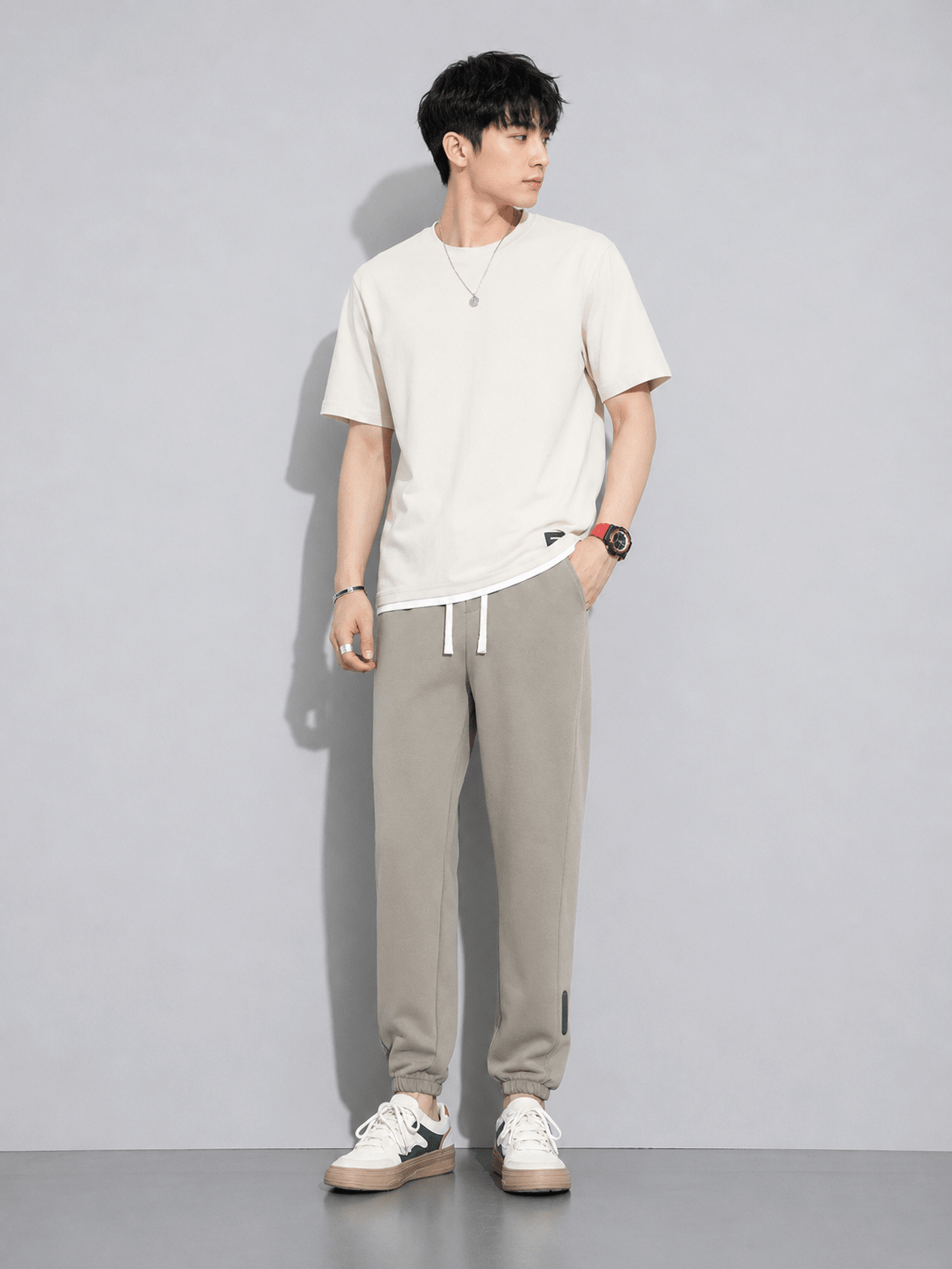 Men’s Full Size Casual Drawstring Joggers Plus Size | CozyFits in Black
