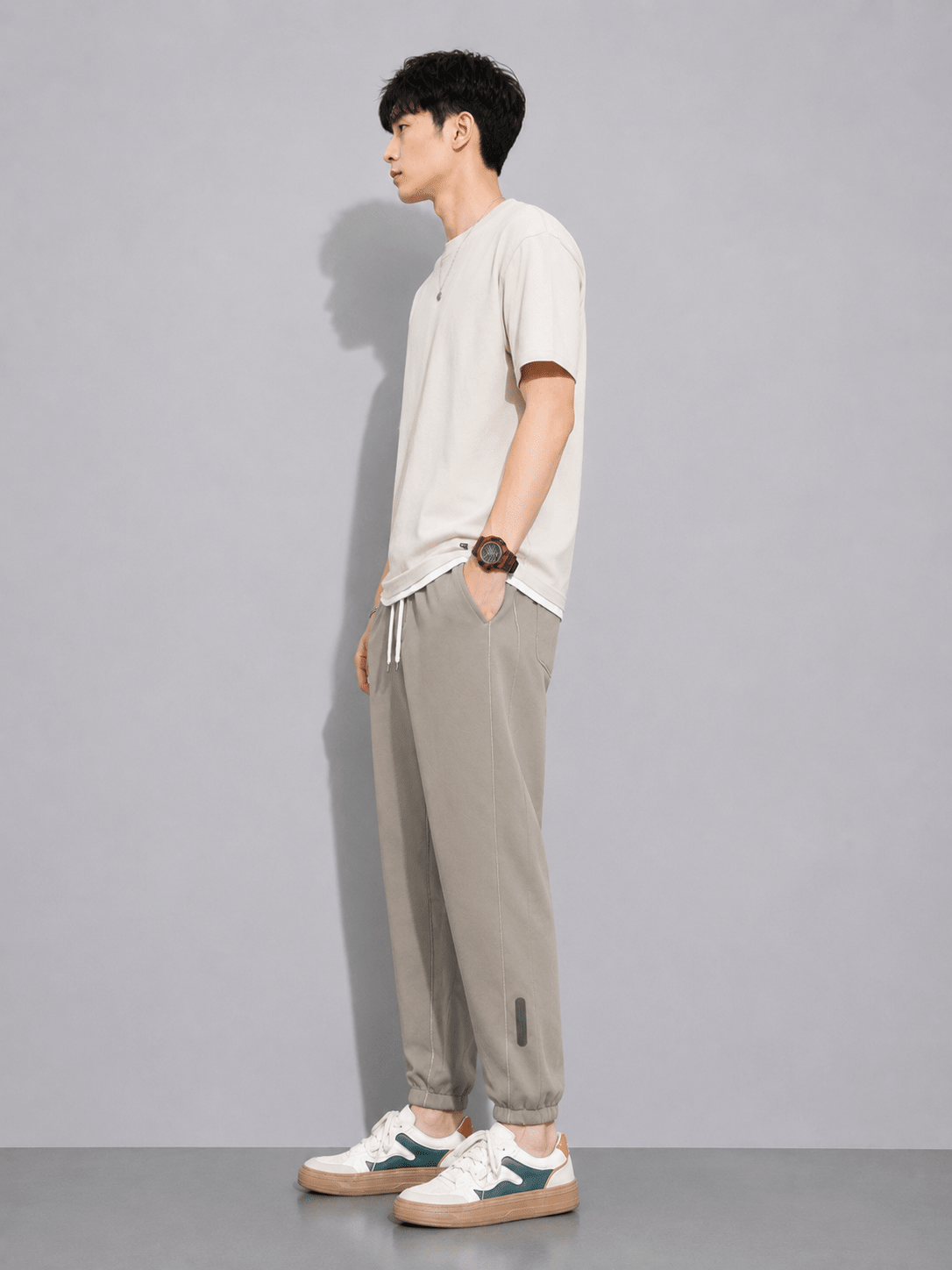 Men’s Full Size Casual Drawstring Joggers Plus Size | CozyFits in Black