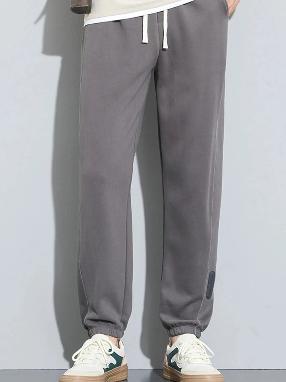 Men’s Full Size Casual Drawstring Joggers Plus Size | CozyFits in Dark Gray