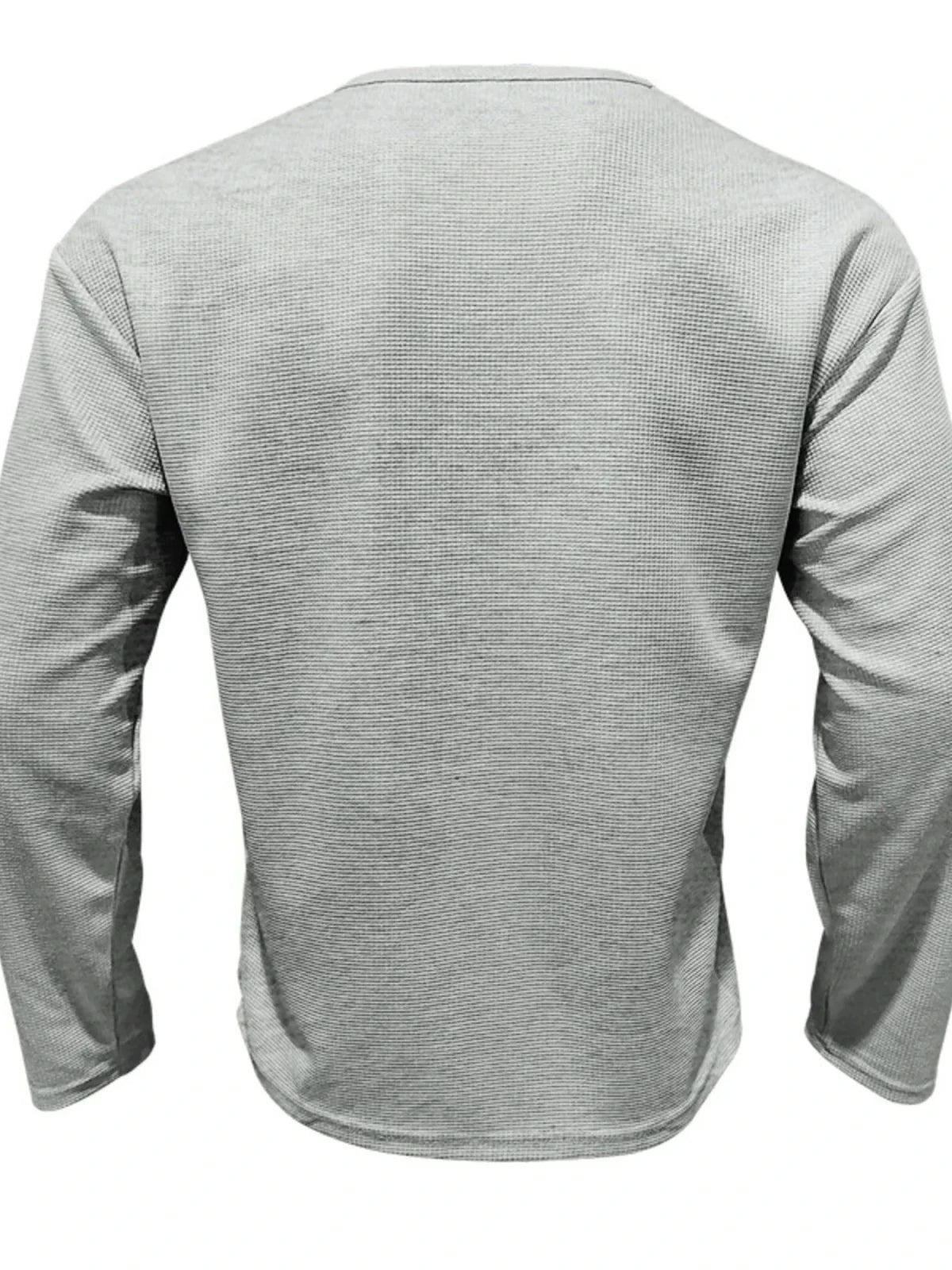 Men's Full Size Round Neck Long Sleeve Sweatshirt Plus Size in Light Gray