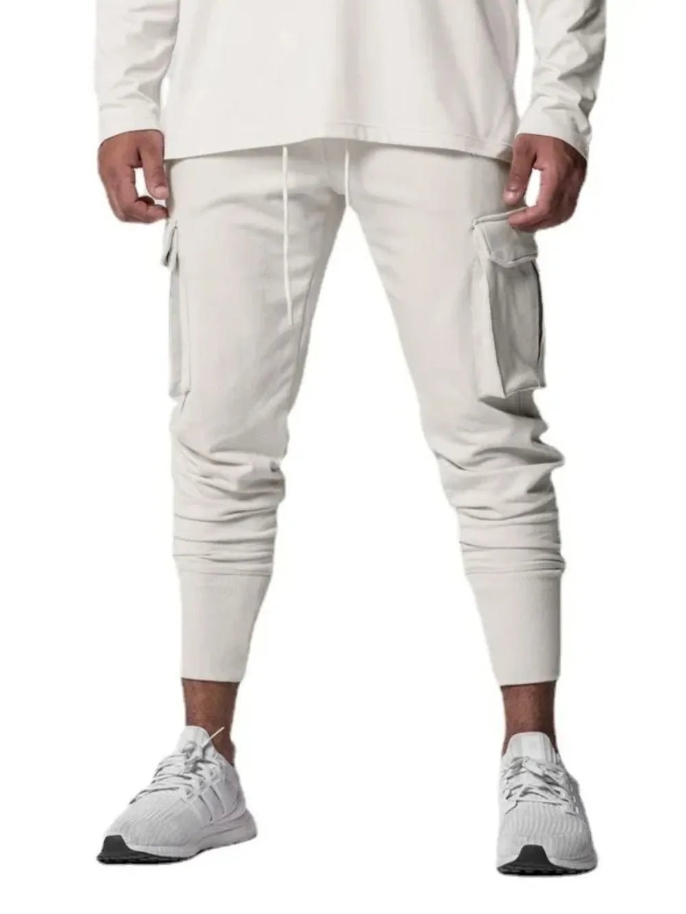 Men’s Multi - Pocket Cargo Jogger Pants | CozyFits in White