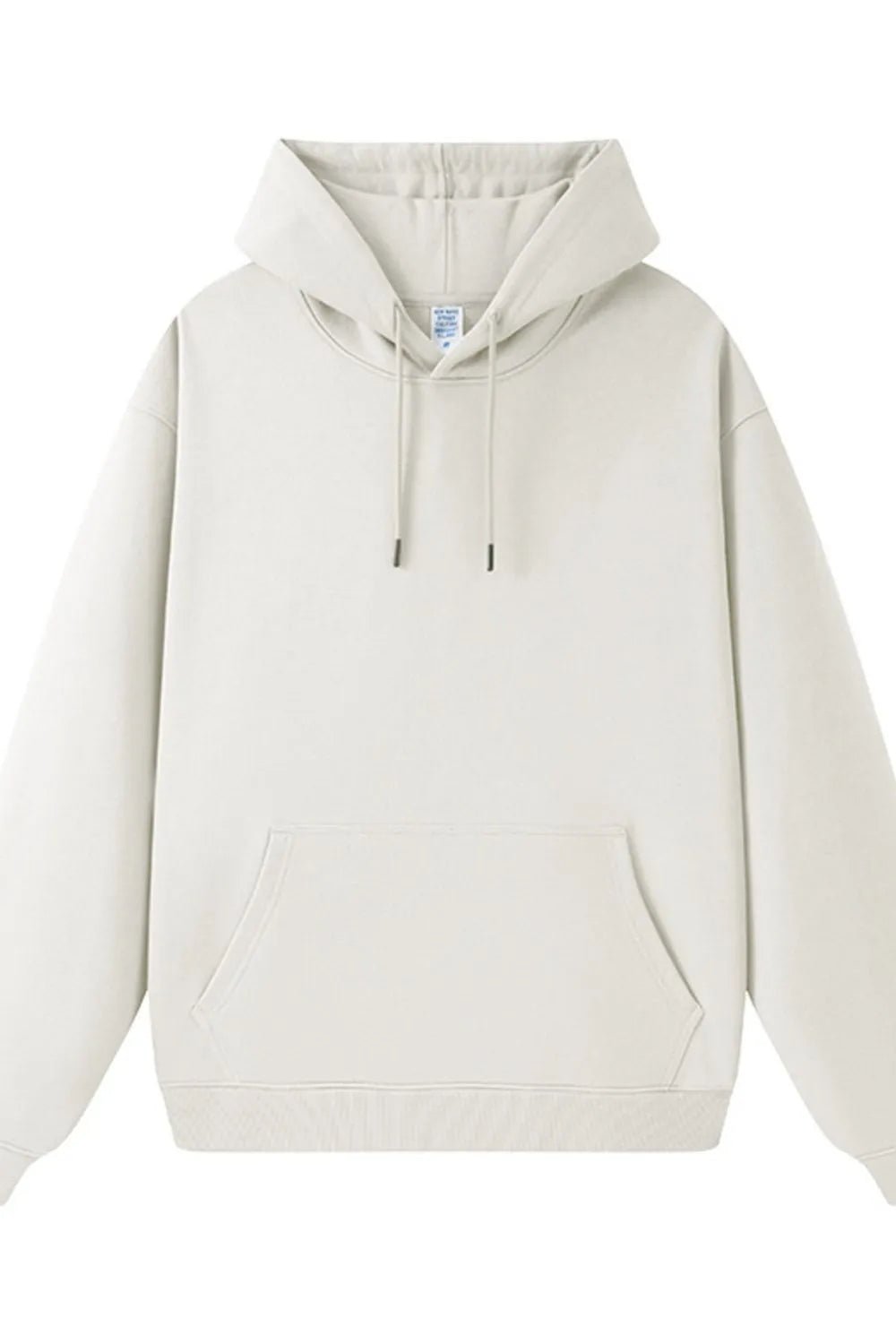 Men’s Oversized Drawstring Kangaroo Pocket Hoodie | CozyFits in White