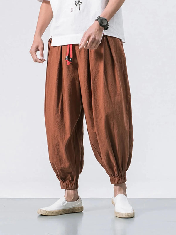 Men’s Plus Size Casual Oversized Drawstring Joggers | CozyFits in Coffee