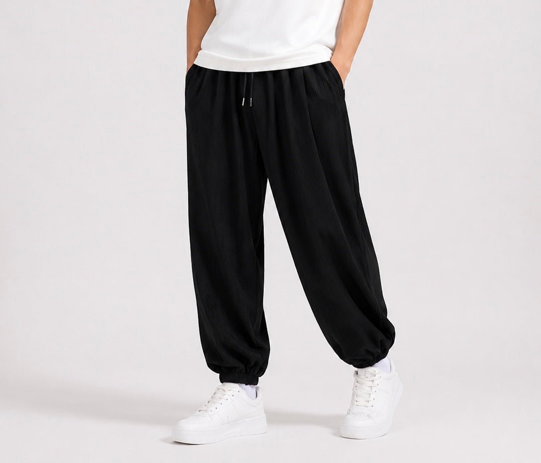 Men’s Plus Size Drawstring Corduroy Joggers | CozyFits in Brown