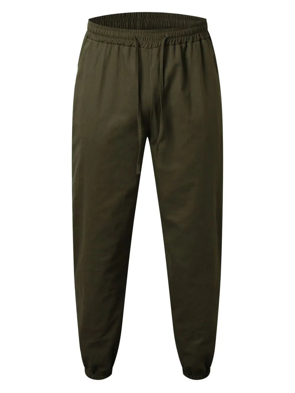 Men’s Plus Size Drawstring Joggers | CozyFits in Army Green