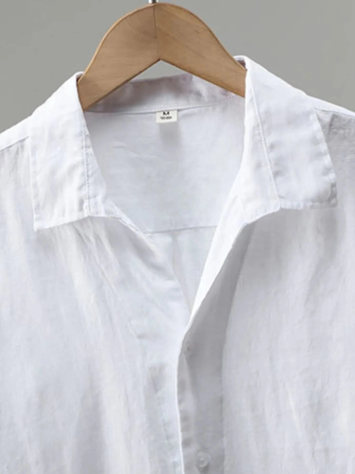 Men's Plus Size Linen Shirt Lightweight Breathable Button Down Long Sleeve – Big & Tall in Raw Linen Color