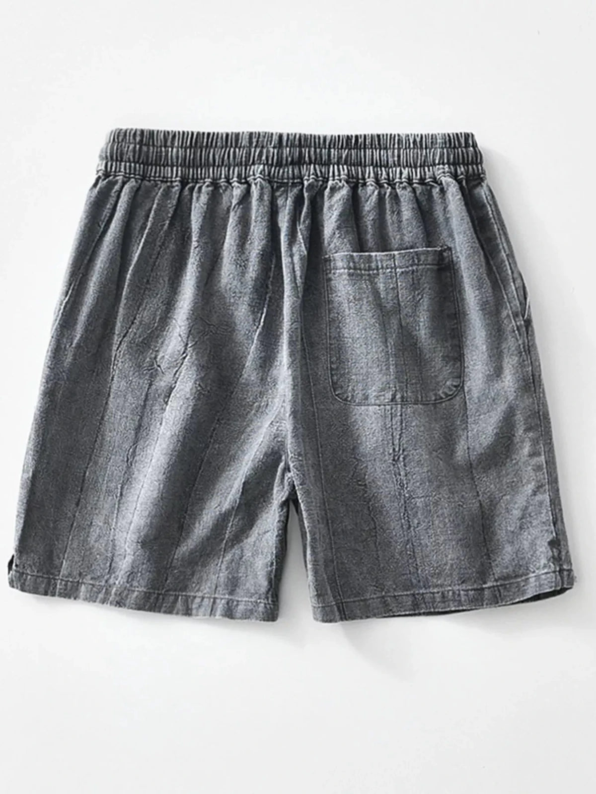Men’s Relaxed Linen Drawstring Shorts | CozyFits in Gray